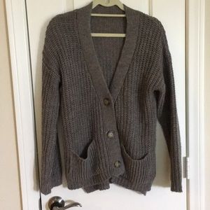 Brandy Melville Gray Wool Cardigan Sweater